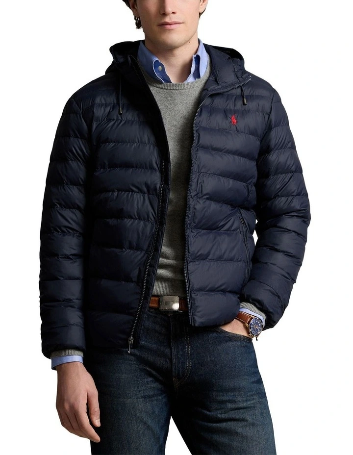 The Colden Packable Hooded Jacket in Black