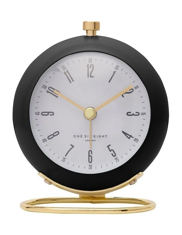 Grace Silent Alarm Clock in Charcoal Grey