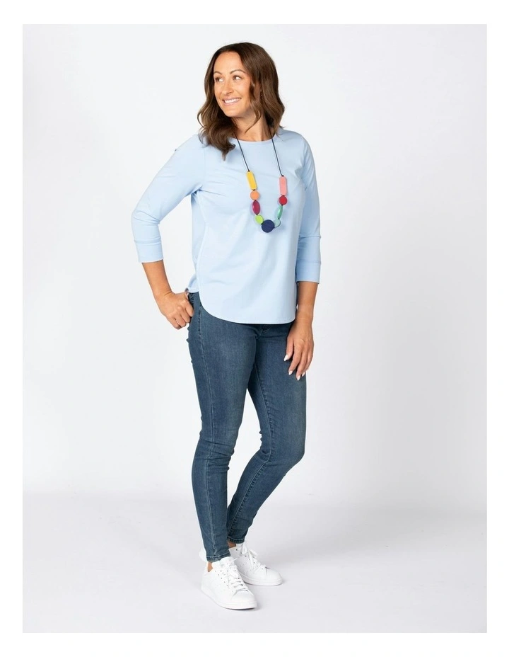 Eternity Modal Cotton Bind Top in Blue