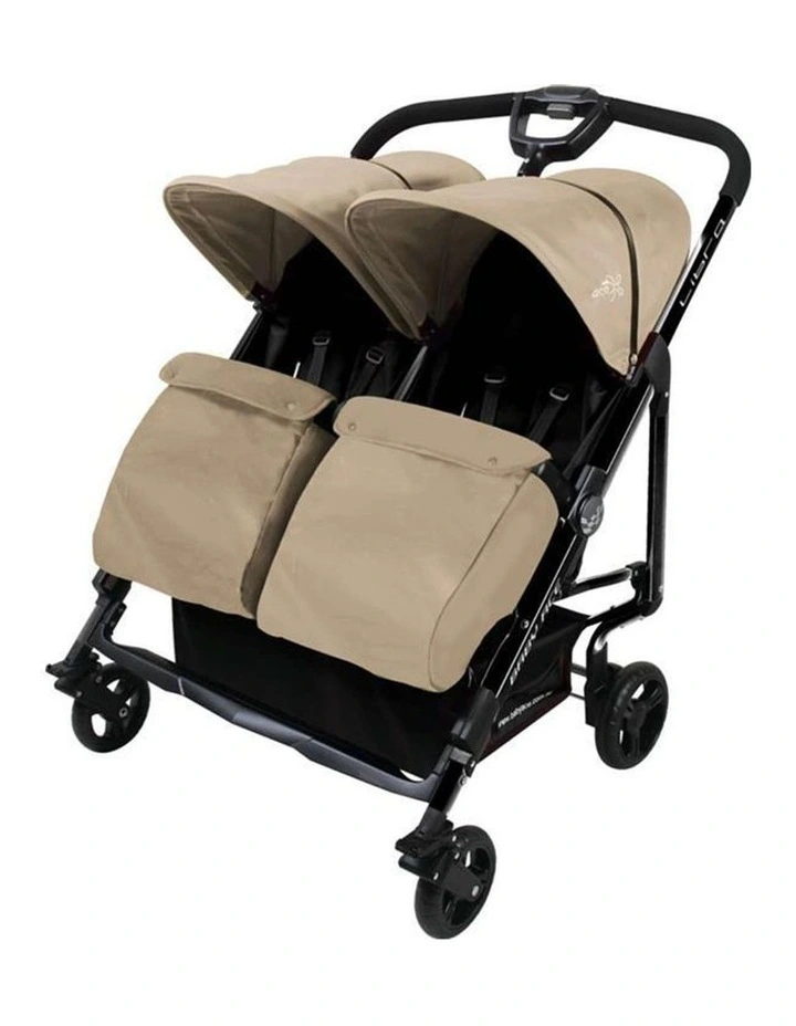 Baby Ace Libra Twin Stroller Khahki