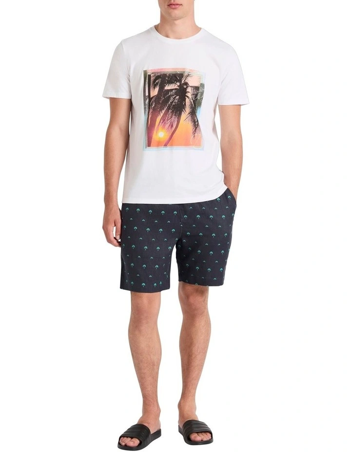 Brunswick Linen Short in Graphite Multi