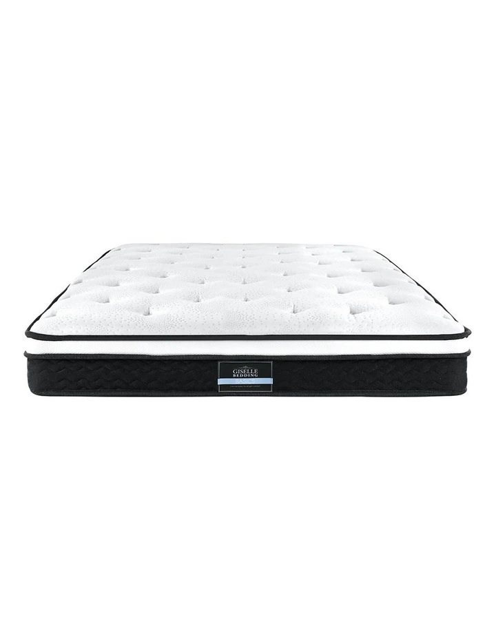 Euro Top Bed Bonnell Spring Foam Mattress Single 21cm in White