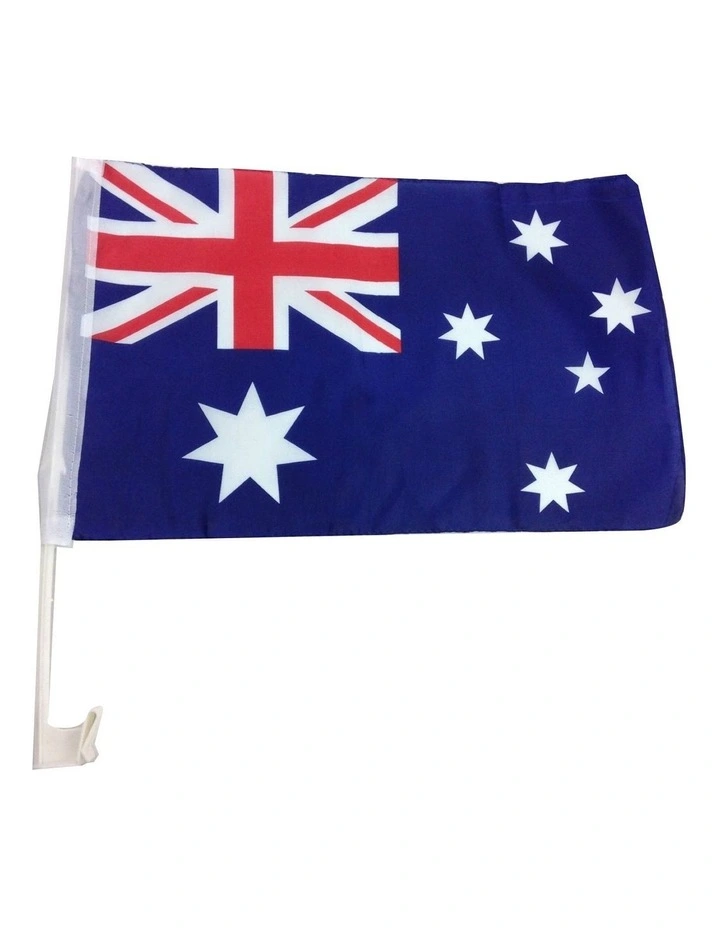 Australia Car Flag 30cm x 45cm with Window Clip Flags in Multi