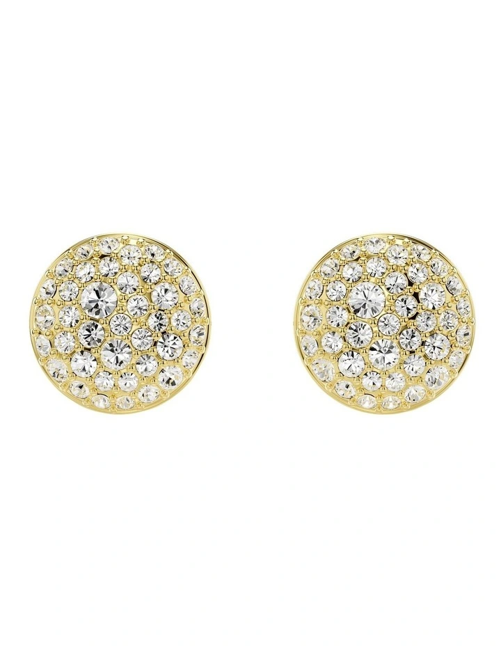 Meteora Stud Earrings Gold-Tone Plated in White