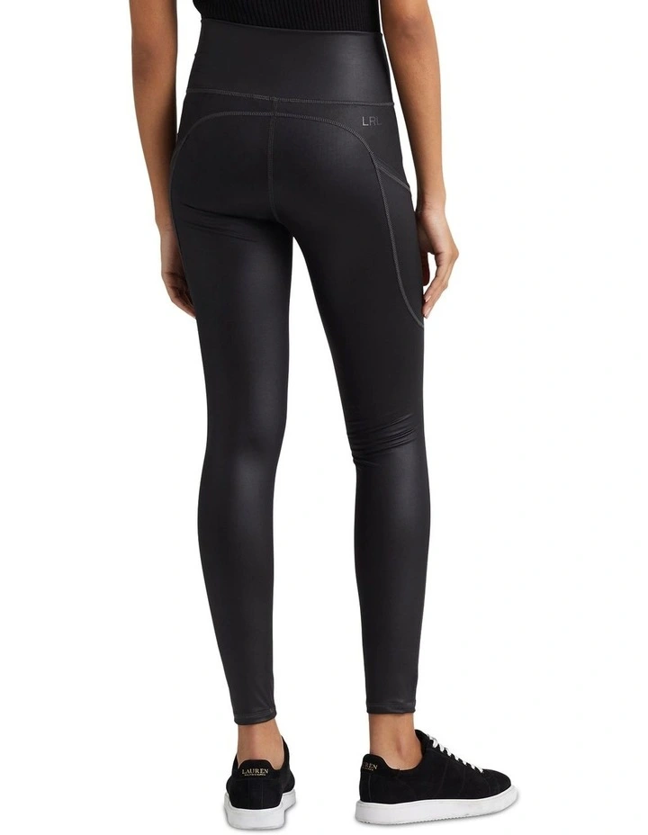 Coated Jersey Legging in Black