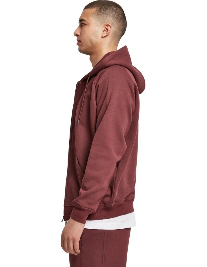 Heavyweight Zip Hoody in Cherry