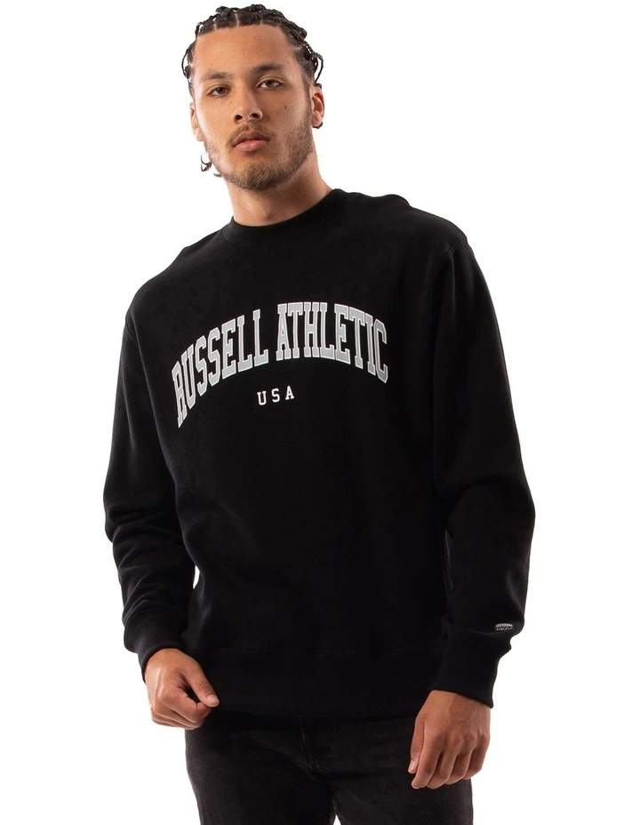 Pasadena Crew Sweat Top in Black