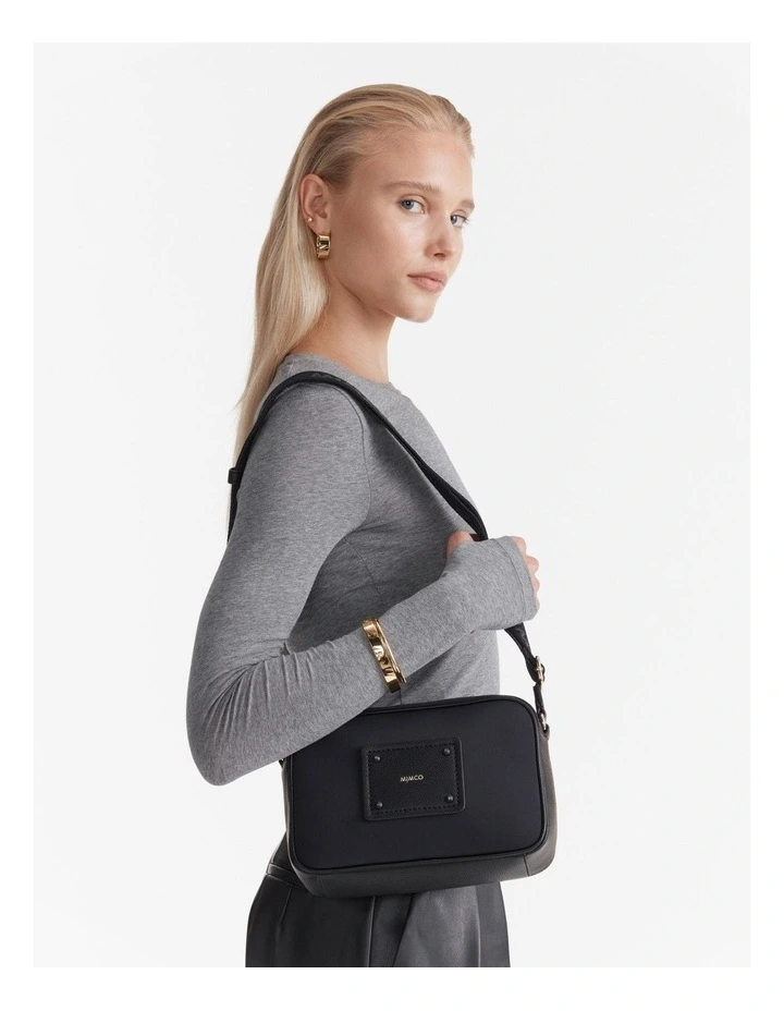 Brunswick Crossbody Bag in Black Light Gold