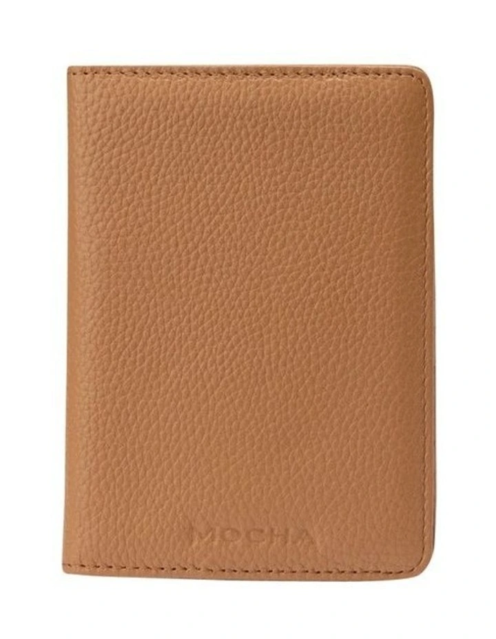 Leather Passport Holder in Brown