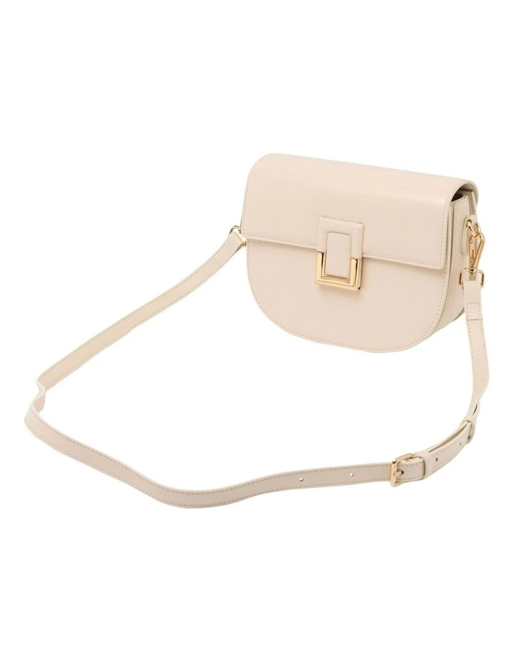 Victoria Leather Crossbody Bag in White