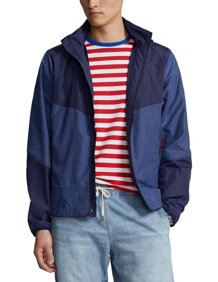 Water-Repellent Ripstop Jacket in Blue