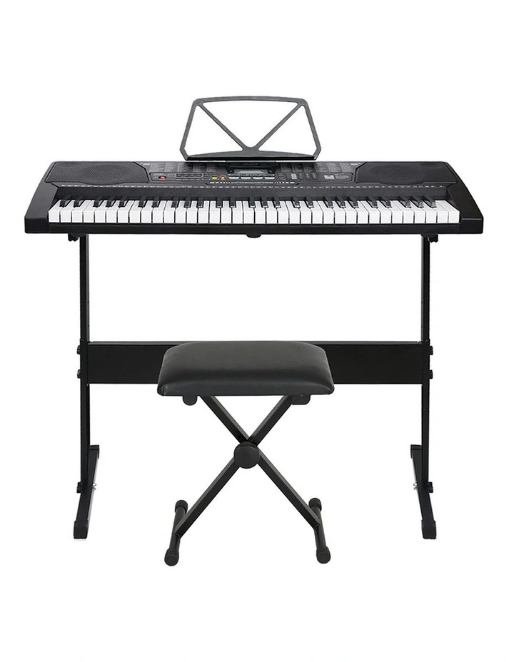 61 Keys Electronic Piano Keyboard with Stand Stool Lighted