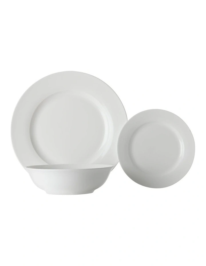 Basics Soho Rim Dinner Set 18 Piece in White