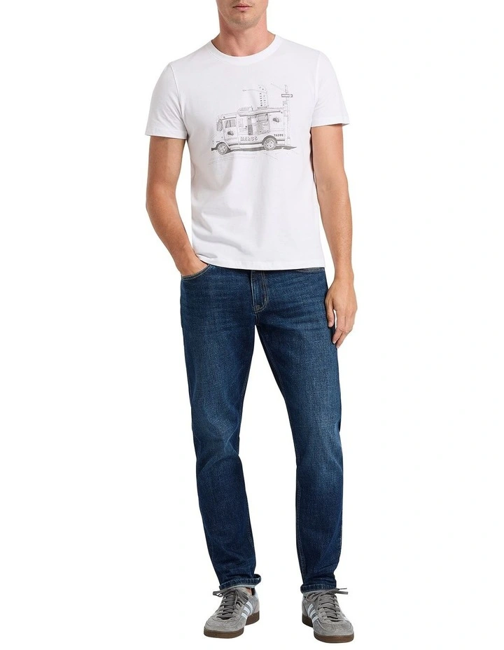 Truck In Time Tee in White
