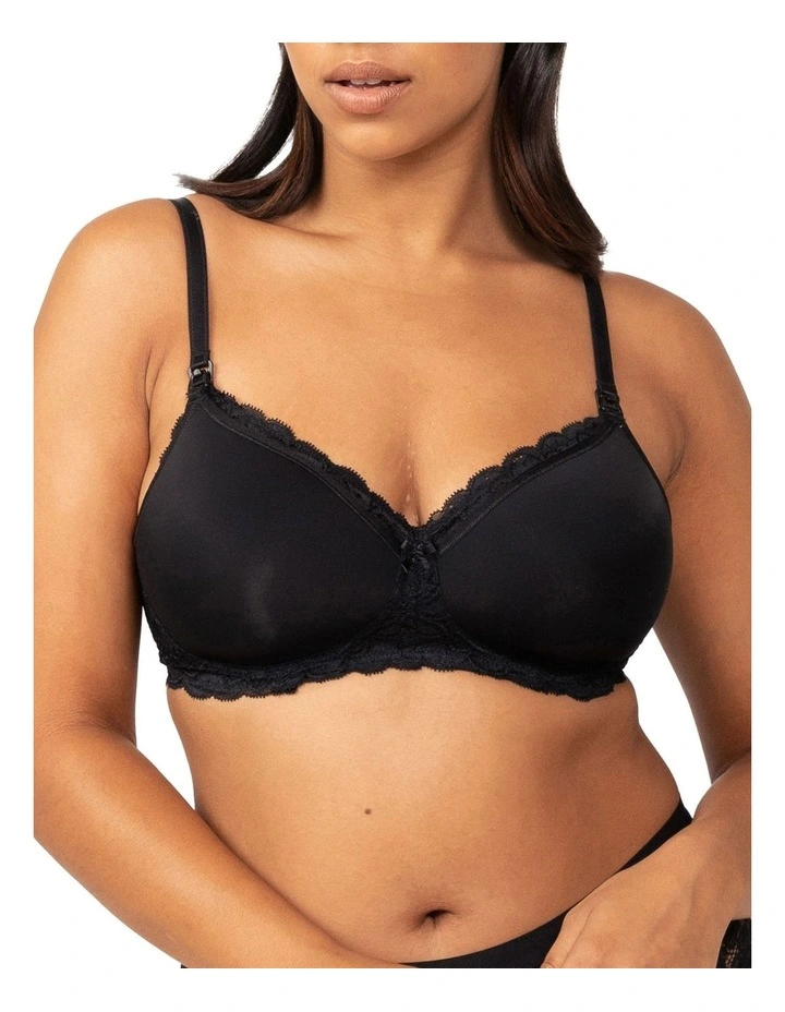 Gorgeous Mama Lace Maternity Bra in Black