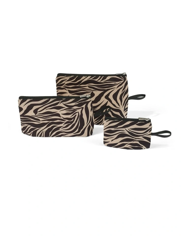 Packing Pouch Trio in Zebra