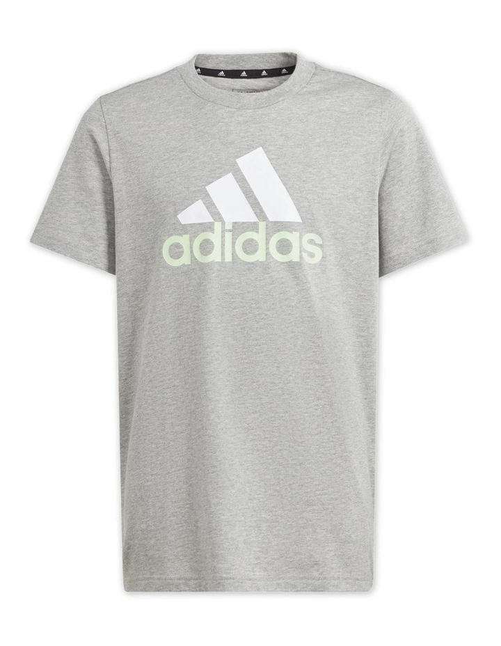 Essentials Two-Color Big Logo Cotton T-shirt in Medium Grey Heather