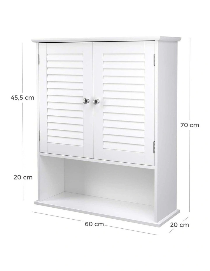 Wall Cabinet with 2 Doors in White