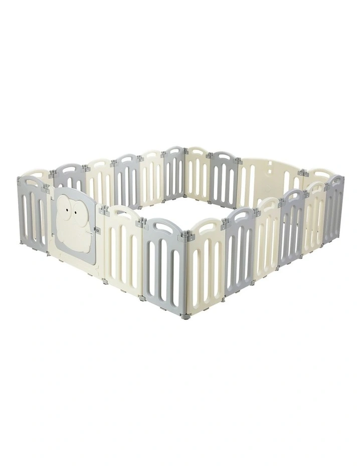 Baby 20 Panels Foldable Playpen in Grey