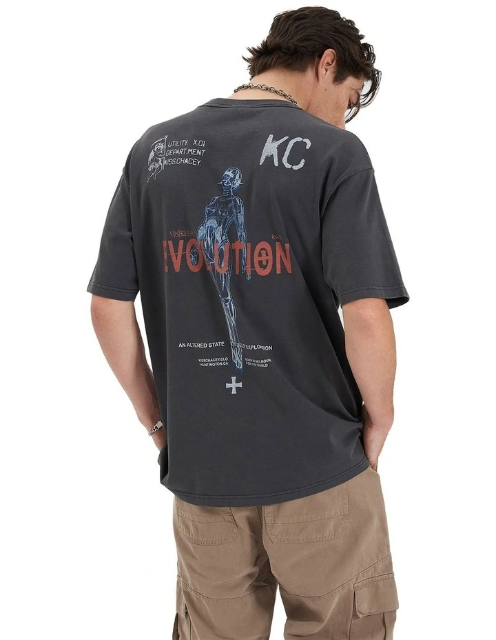 Altered Heavy Box Fit Tee in Pigment Black