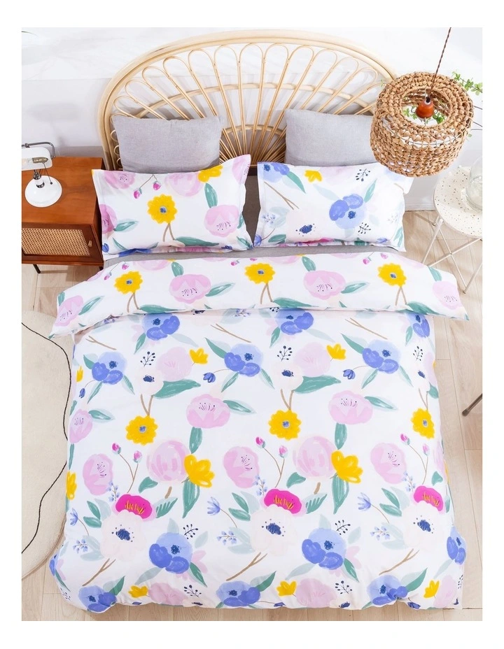 Cotton Quilt Cover Set in Lily Purple