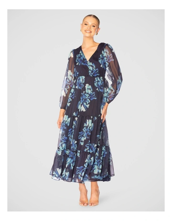 Skye Long Sleeve Maxi Dress in Multi