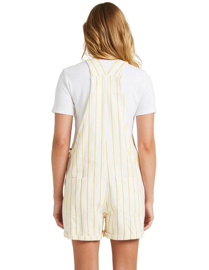 Great Time Stripe Onesie in Banana Cream
