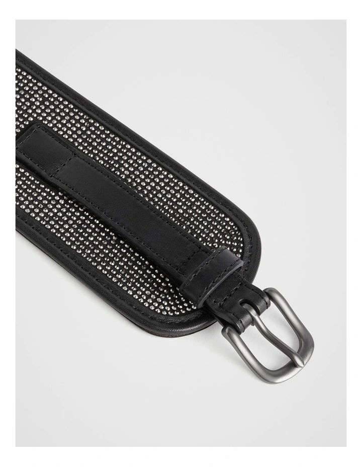 The Embellished Waist Belt in Gunmetal