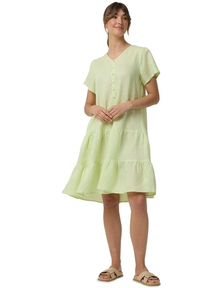 Tiered Dress in Rye Grass