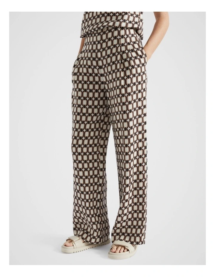Linen Retro Pant in Multi Retro