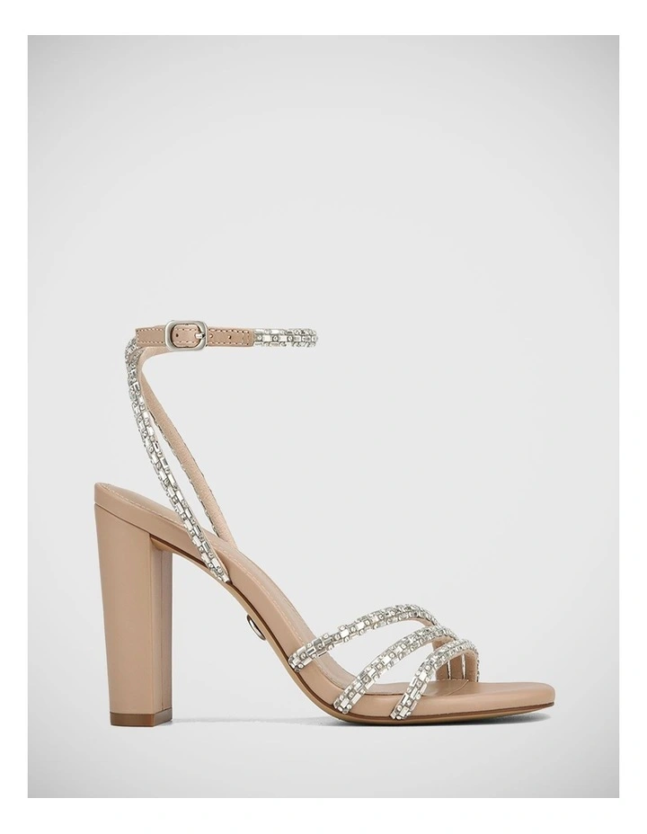 Rachelle Leather Sandal in Beige