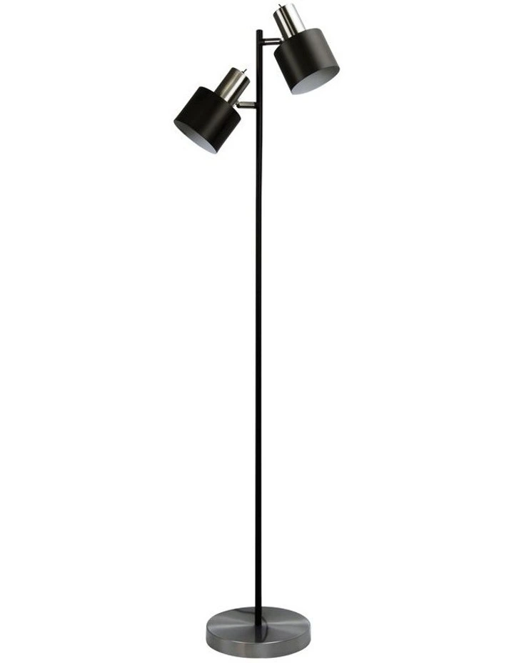 Ari Twin Floor Lamp Brushed Chrome