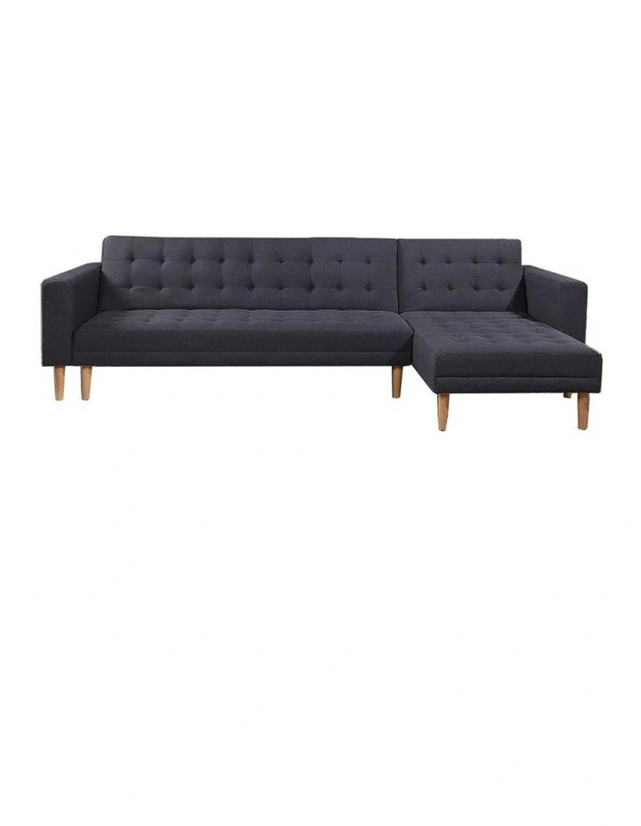 Sarantino Corner Sofa Bed Lounge Couch Modular Furniture Home Linen Fabric Chaise Grey