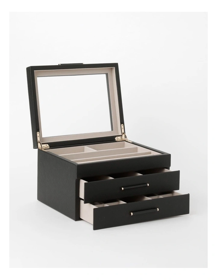 Large Wrapped Jewellery Box in Black