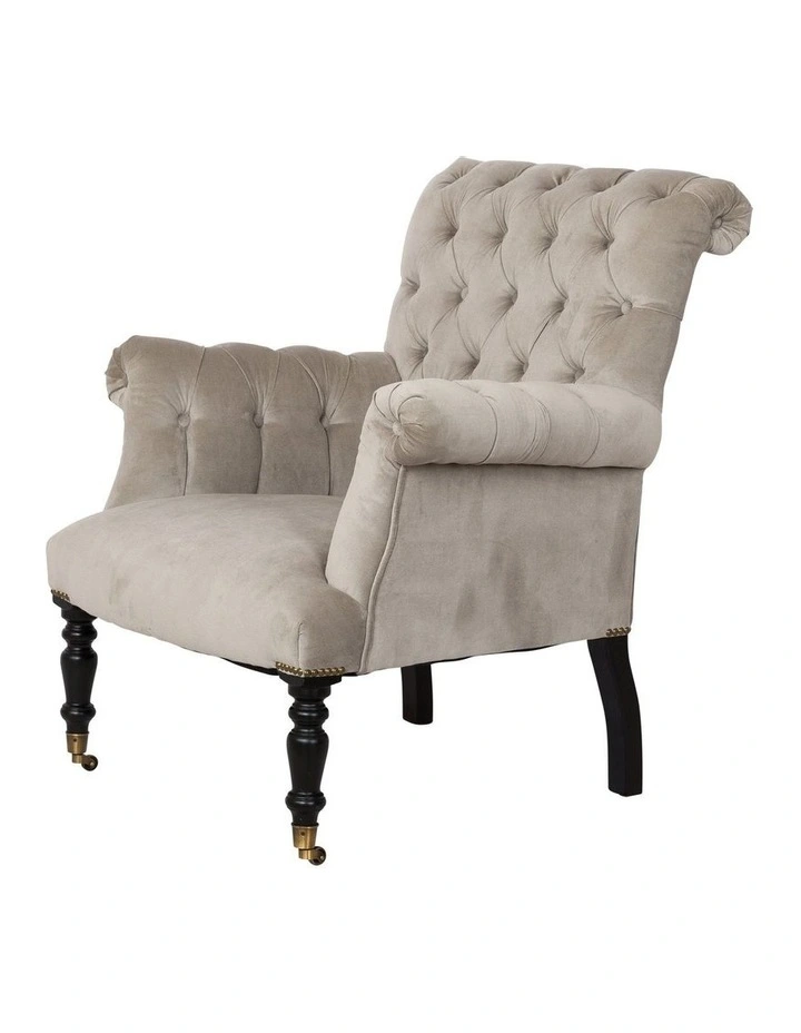 Chair Hurley Matt Black Grey Velvet