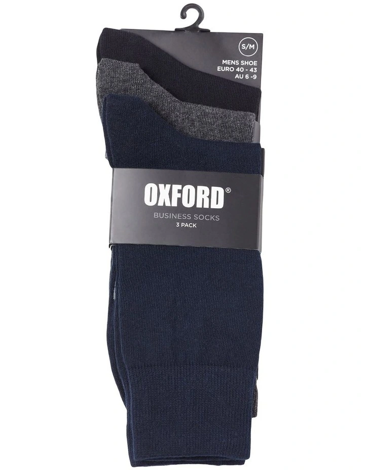Business Socks 3 Pack in Multi Colour