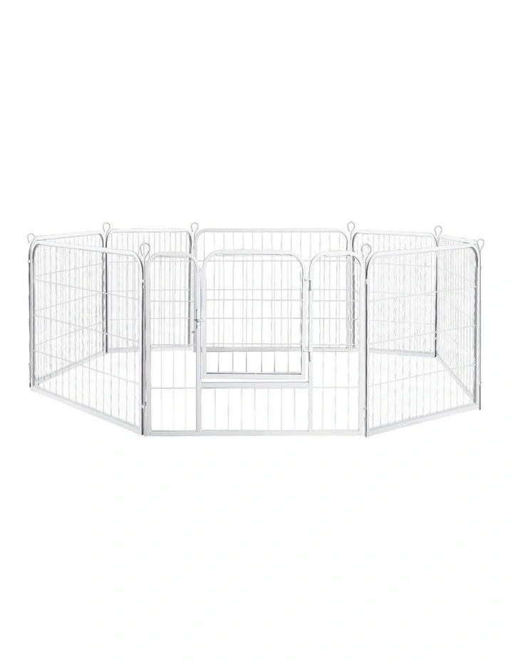 8 Panel 24'' Pet Playpen in White