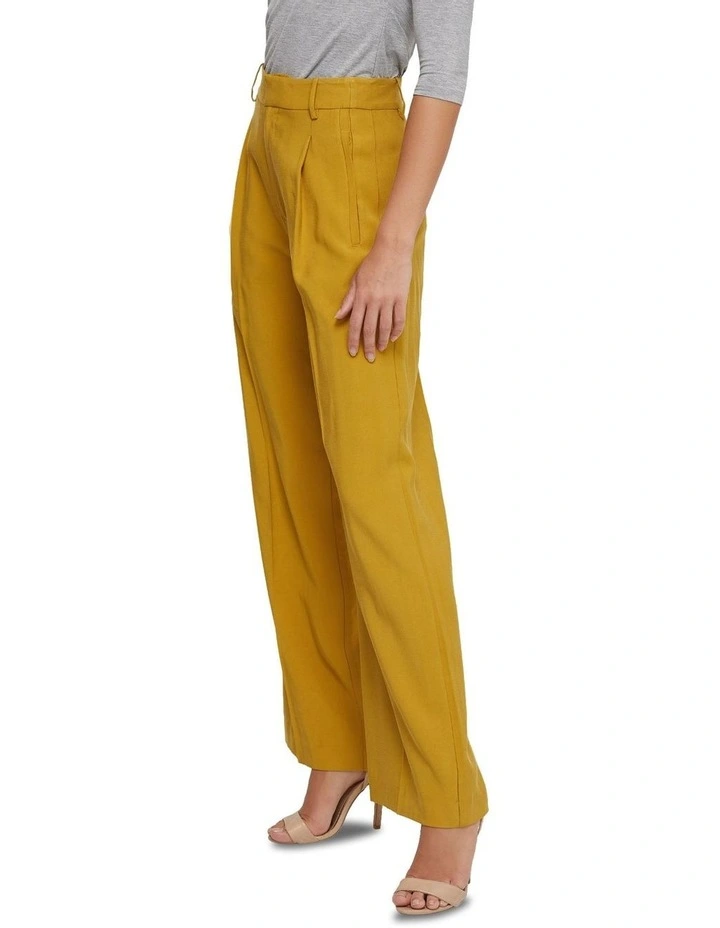 Hazel Wide Leg Trousers in Mustard
