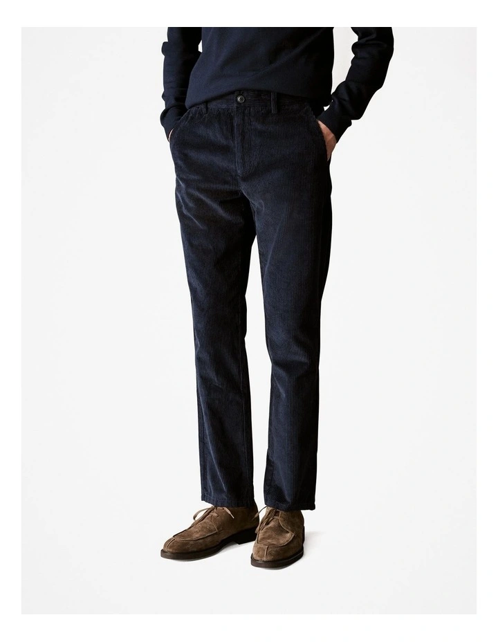 Relaxed Fit Corduroy Pant in Navy