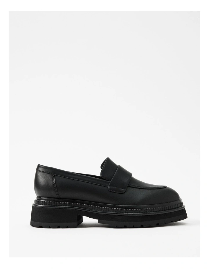 Becca Leather Loafer in Black