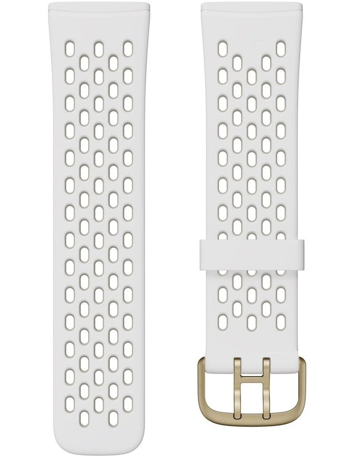 Versa 3/Sense Sport Band Frost White/Lunar White Large