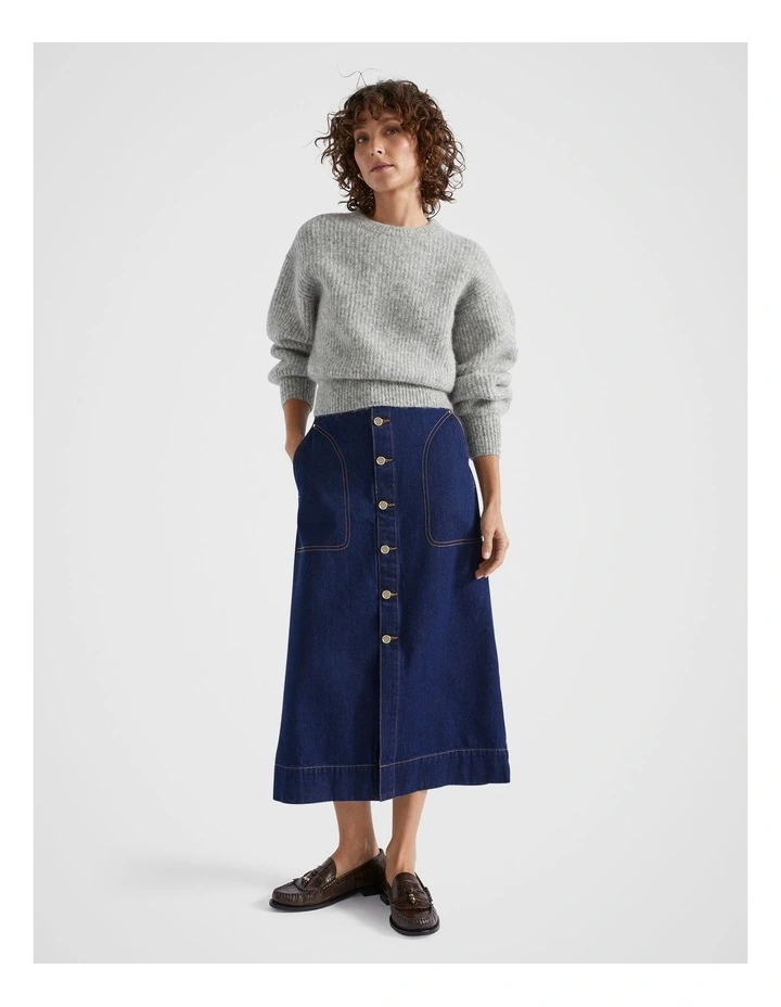 Wool Blend Easy Knit in Silver Marle