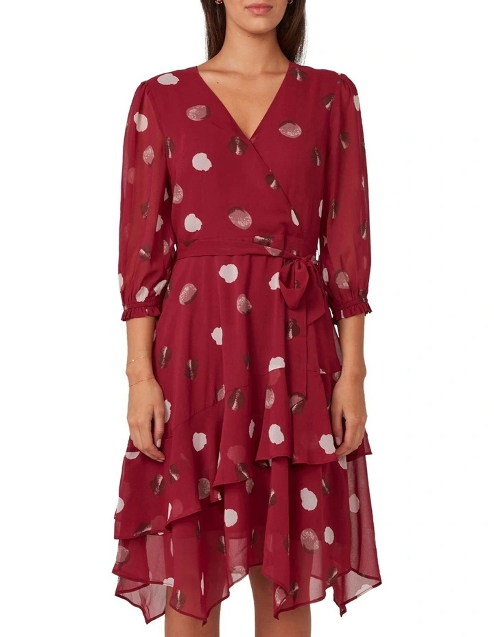 Begin Again Asymm Dress in Red