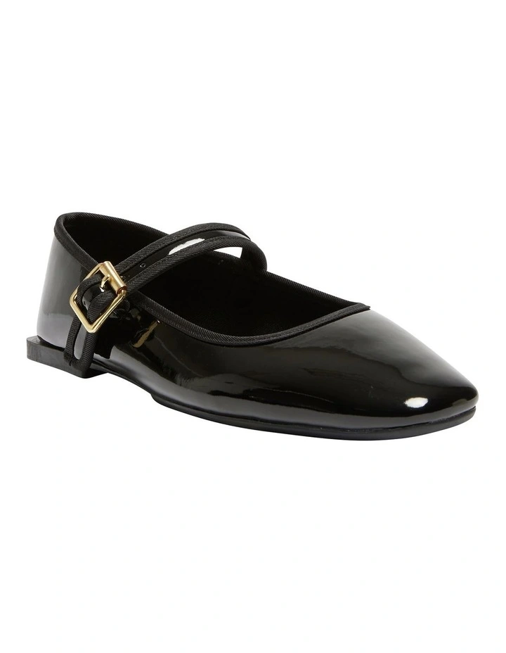 Romy Ballet Flats in Black Patent