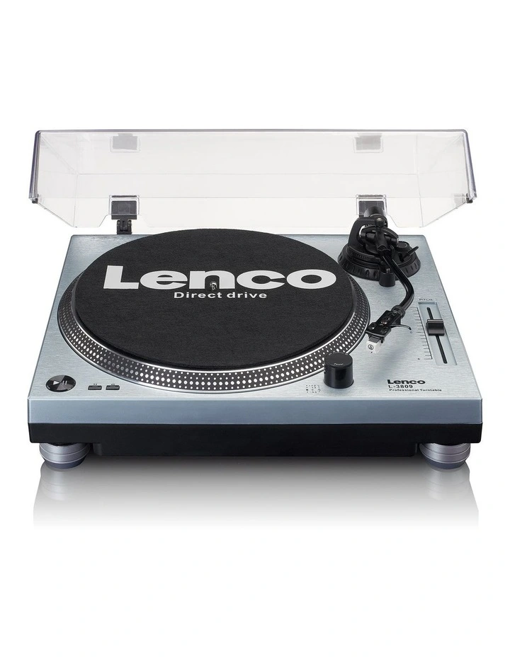 Lenco Professional Direct-Drive Turntable in Metallic