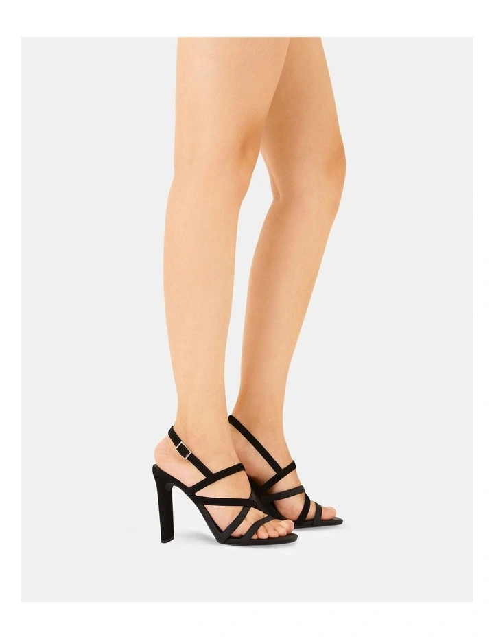 Mimosa Strappy Heels in Black