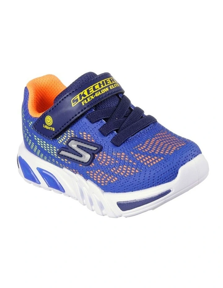 Flex Glow Elite Vorlo Infant Sneakers in Royal/Orange