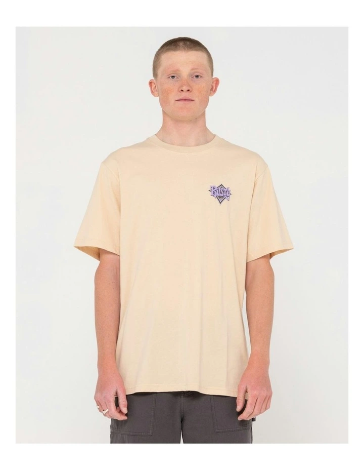 Twisted Diamond Short Sleeve Tee in Natural