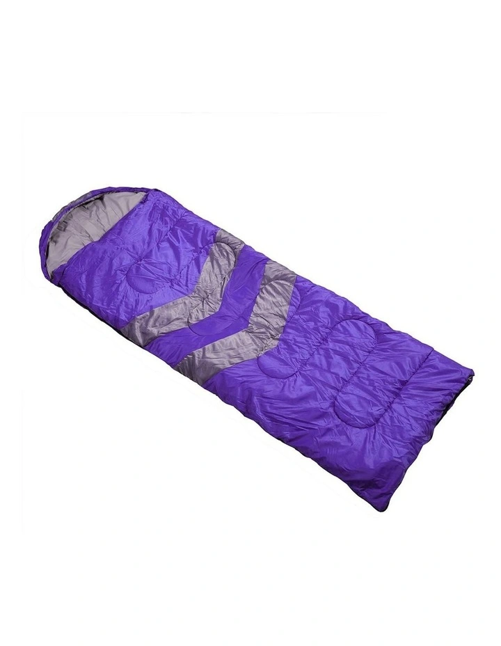 Outdoor Camping -10Thermal Single Sleeping Bag in Purple