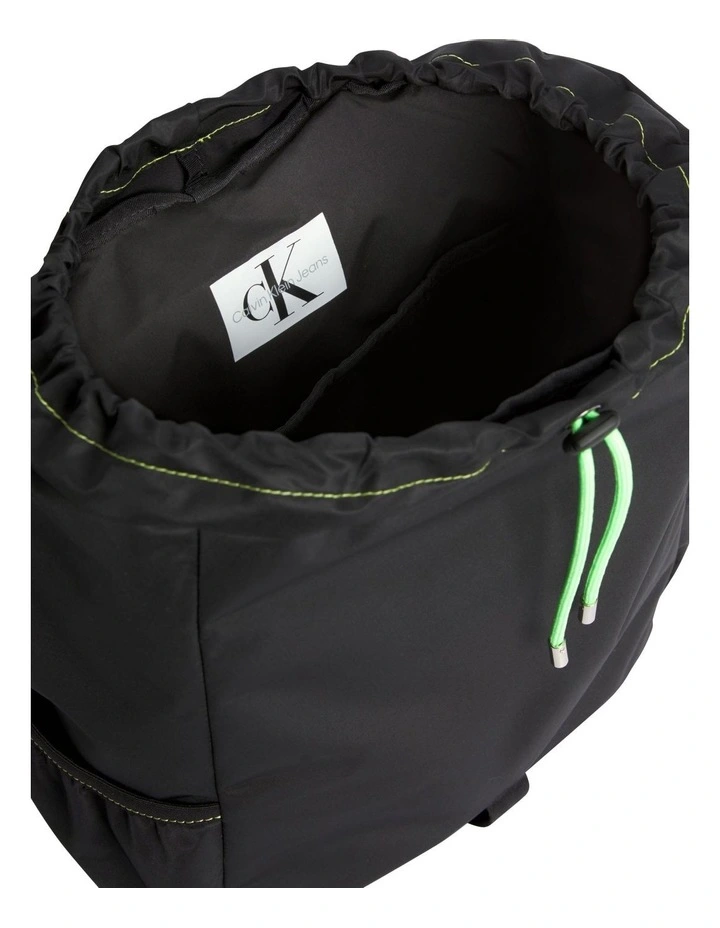 Contrast Stitch Backpack in Black